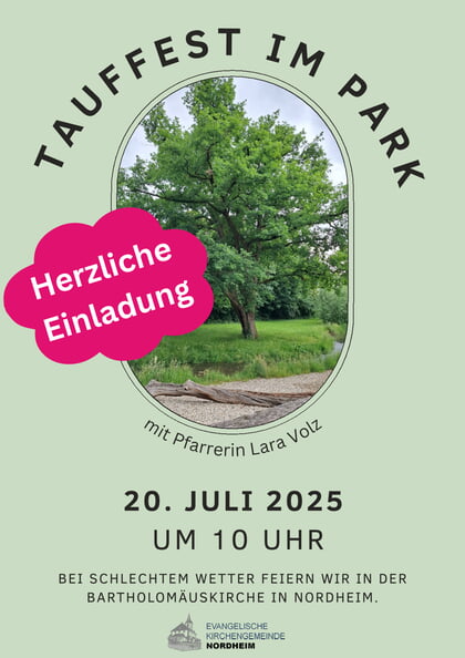 Tauffest am 20. Juli 2025