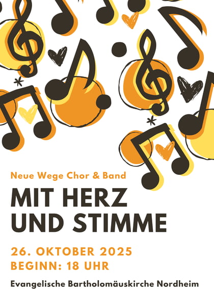 Neue Wege Chor Konzert am 26. Oktober 2025