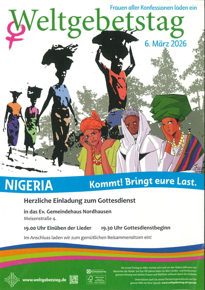 Herzliche Einladung zum Weltgebetstag