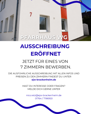 Wohnungsangebot f&uuml;r junge Leute