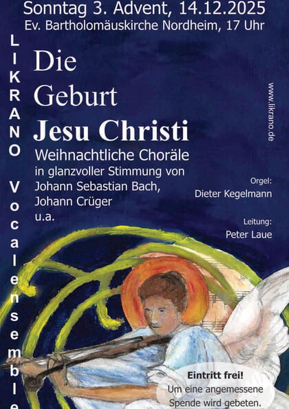 LIKRANO Weihnachtskonzert in der Ev. Bartholomäuskirche