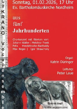 LIKRANO Konzert 01. Februar 2026 um 17.00 Uhr -Bartholom&auml;uskirche