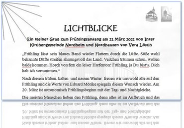 Lichtblick zum 21.03.21 von Vera Lösch