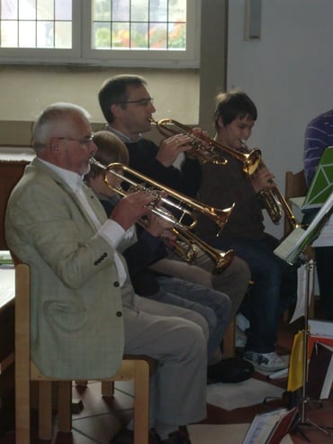 Warmspielen vor dem Gottesdienst
